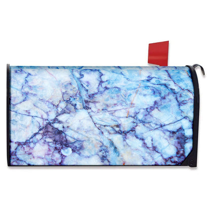 Blue Marble Print Mailbox Cover