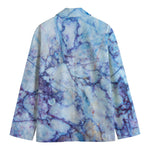 Blue Marble Print Men's Blazer