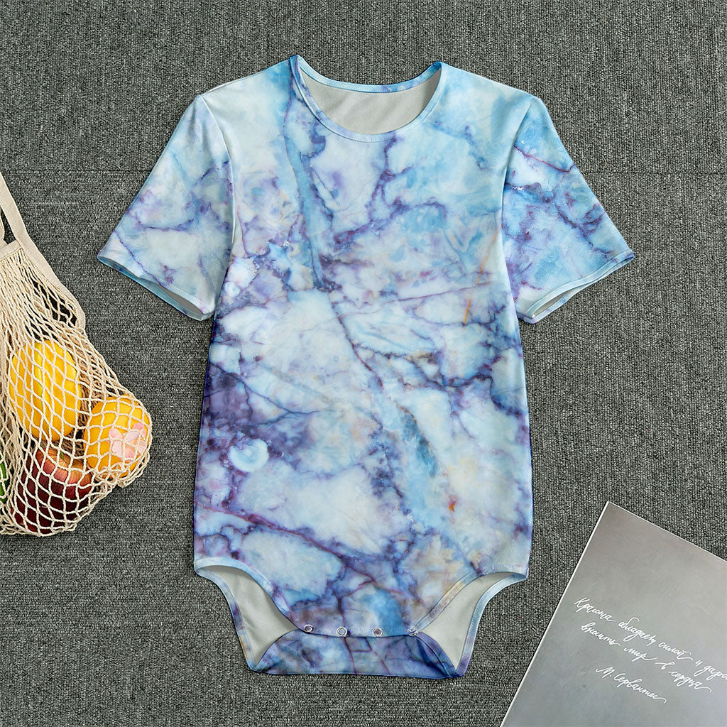 Blue Marble Print Men's Bodysuit