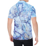 Blue Marble Print Men's Shirt