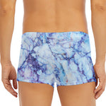 Blue Marble Print Men's Short Boxer Briefs