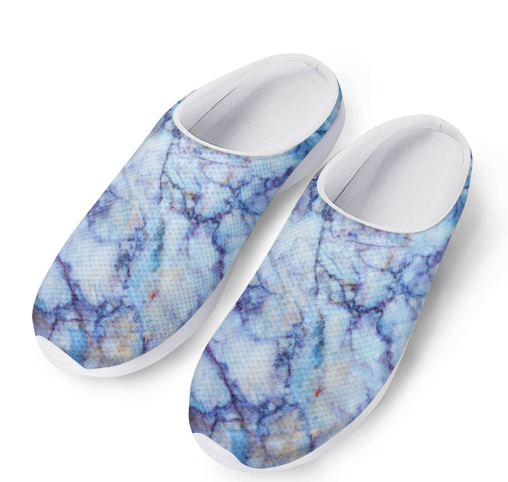 Blue Marble Print Mesh Casual Shoes
