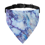 Blue Marble Print Over The Collar Dog Bandana