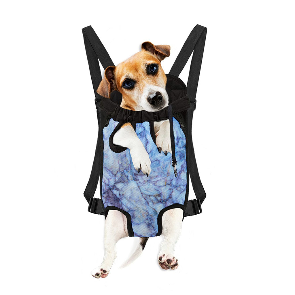 Blue Marble Print Pet Carrier Backpack