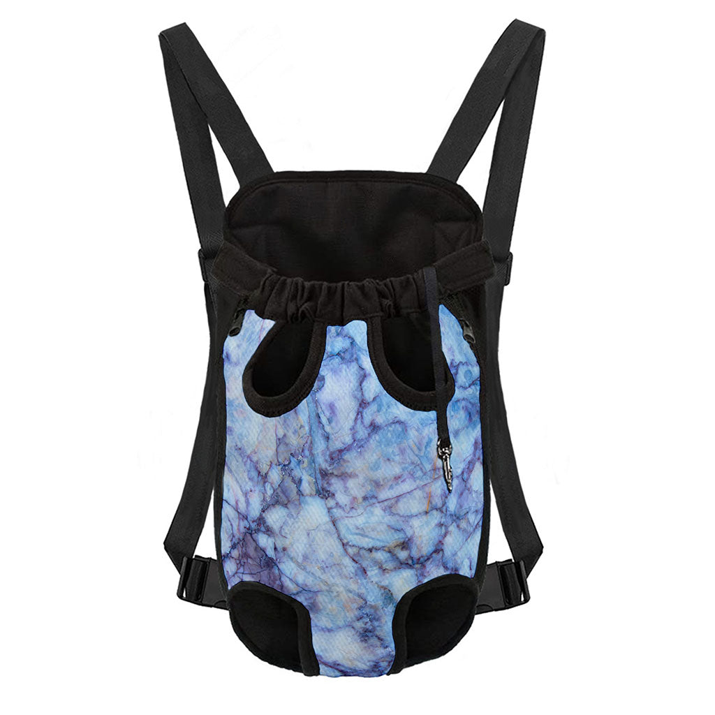 Blue Marble Print Pet Carrier Backpack