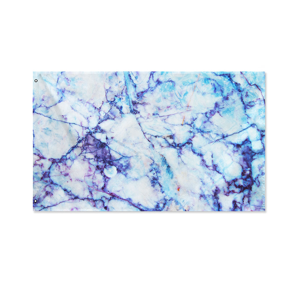 Blue Marble Print Polyester Flag