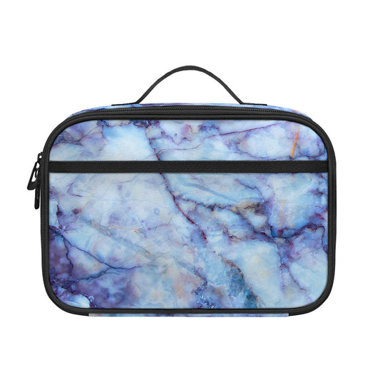 Blue Marble Print Portable Lunch Bag