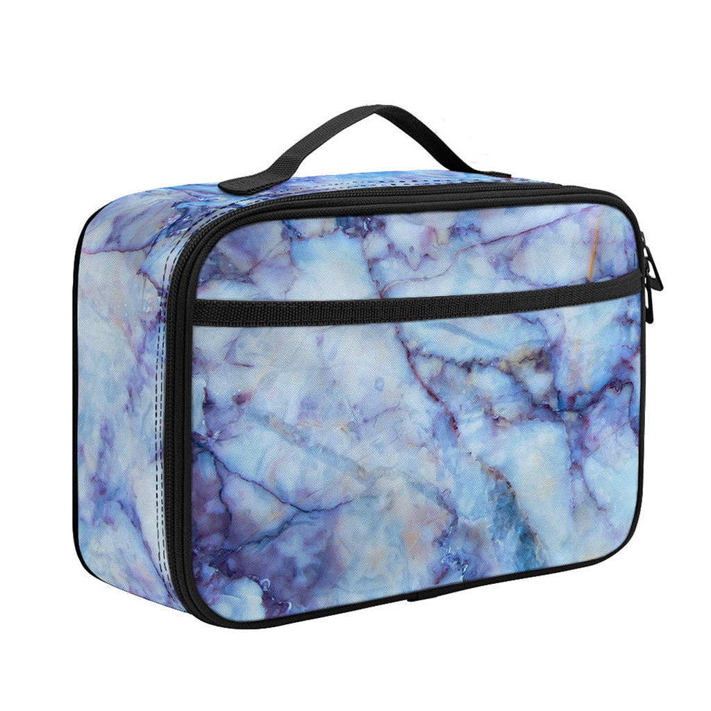 Blue Marble Print Portable Lunch Bag