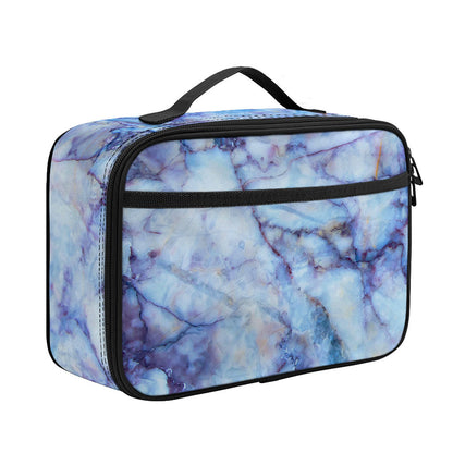 Blue Marble Print Portable Lunch Bag