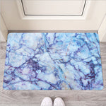 Blue Marble Print Rubber Doormat
