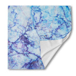 Blue Marble Print Silk Bandana