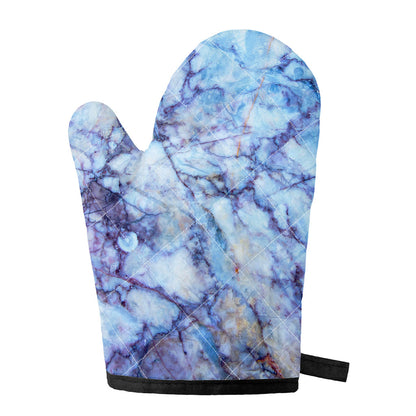 Blue Marble Print Single Oven Mitt