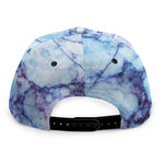 Blue Marble Print Snapback Cap