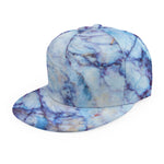 Blue Marble Print Snapback Cap