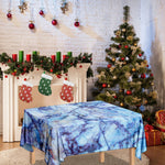 Blue Marble Print Tablecloth