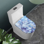 Blue Marble Print Toilet Lid Cover