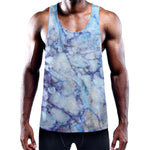 Blue Marble Print Training Tank Top
