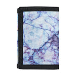 Blue Marble Print Trifold Wallet