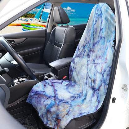 Blue Marble Print Waterproof Car Seat Cover
