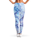 Blue Marble Print Women's Leggings
