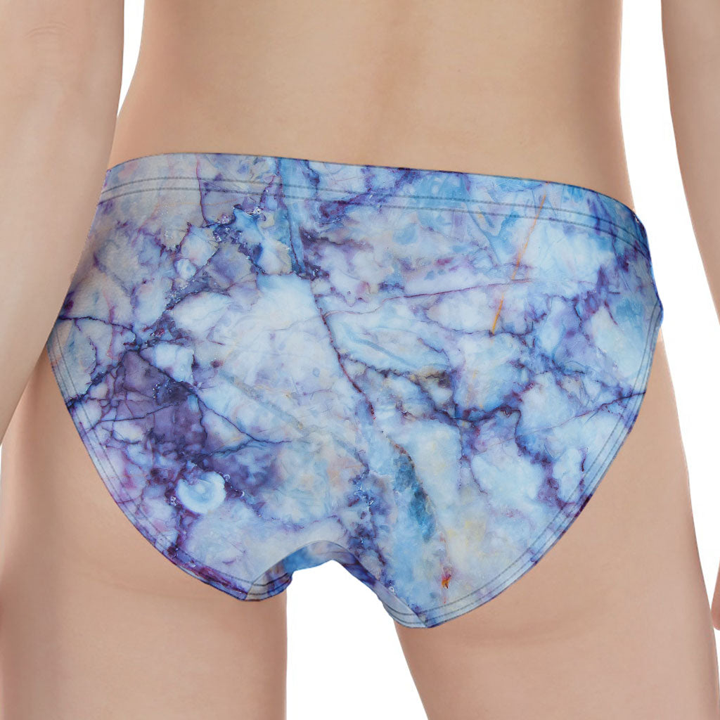 Blue Marble Print Women's Panties