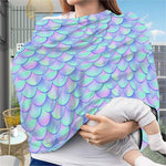Blue Mermaid Scales Pattern Print Baby Seat Cover