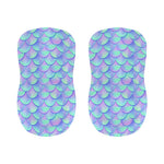 Blue Mermaid Scales Pattern Print Bar Stool Covers