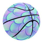 Blue Mermaid Scales Pattern Print Basketball