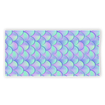 Blue Mermaid Scales Pattern Print Beach Towel