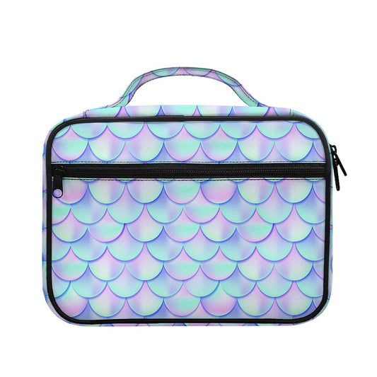 Blue Mermaid Scales Pattern Print Briefcase Bible Bag