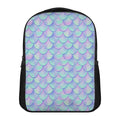 Blue Mermaid Scales Pattern Print Casual Backpack
