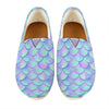 Blue Mermaid Scales Pattern Print Casual Shoes
