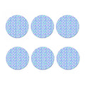 Blue Mermaid Scales Pattern Print Coaster Set