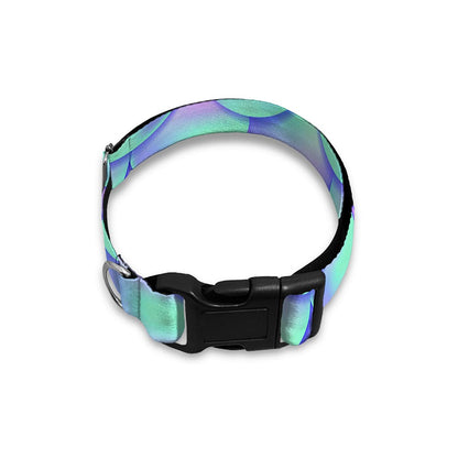 Blue Mermaid Scales Pattern Print Dog Collar