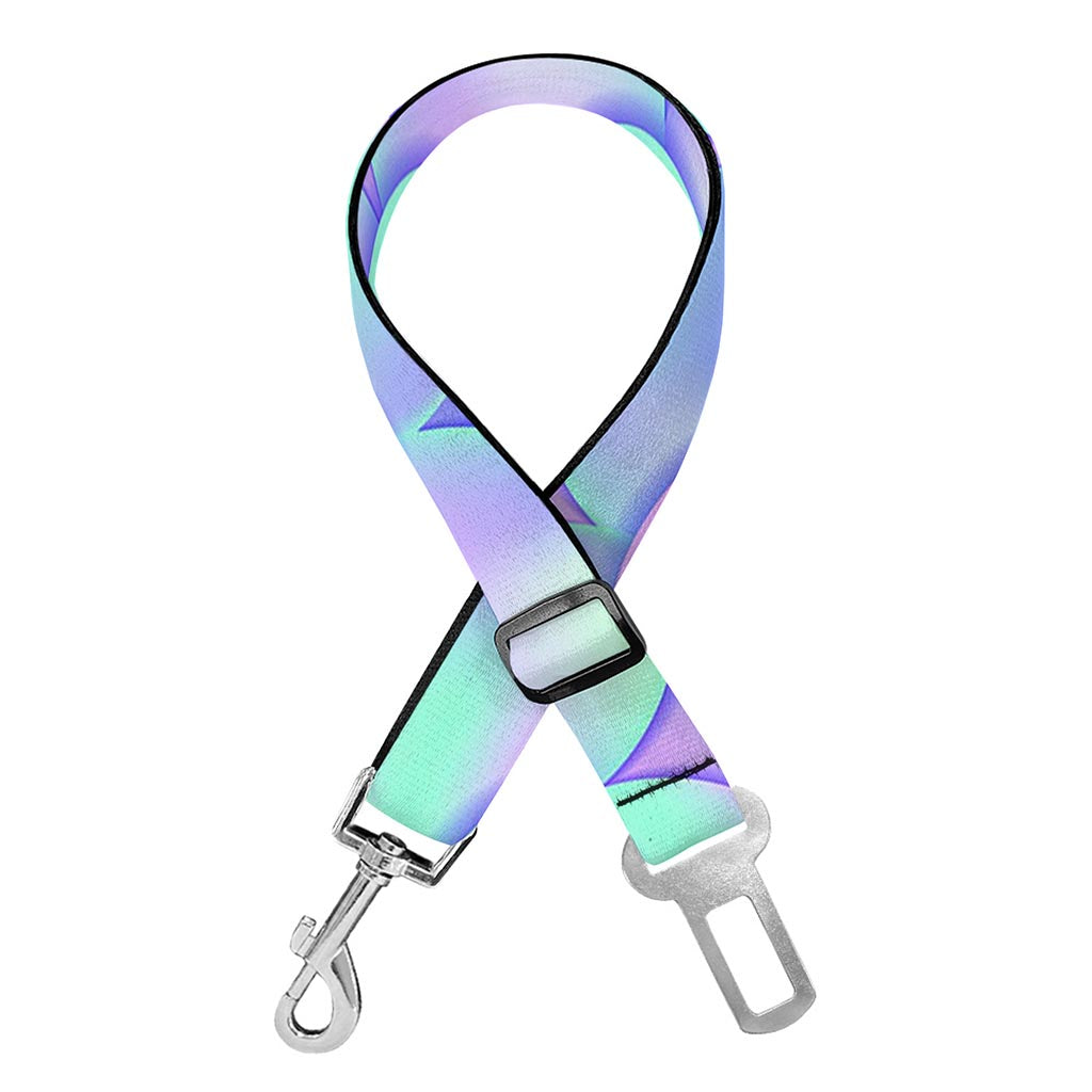 Blue Mermaid Scales Pattern Print Dog Seat Belt