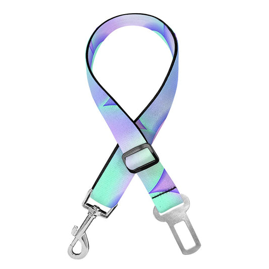 Blue Mermaid Scales Pattern Print Dog Seat Belt