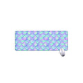 Blue Mermaid Scales Pattern Print Extended Mouse Pad