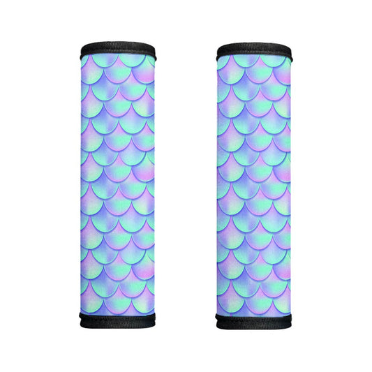 Blue Mermaid Scales Pattern Print Handle Covers