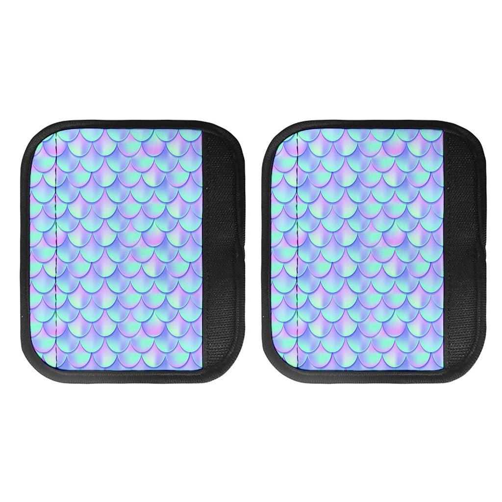 Blue Mermaid Scales Pattern Print Handle Covers