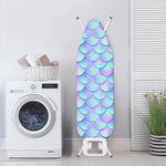 Blue Mermaid Scales Pattern Print Ironing Board Cover