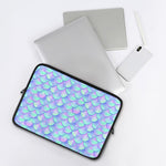 Blue Mermaid Scales Pattern Print Laptop Sleeve