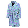 Blue Mermaid Scales Pattern Print Men's Bathrobe