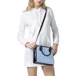 Blue Mermaid Scales Pattern Print Shoulder Handbag