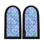 Blue Mermaid Scales Pattern Print Skillet Handle Cover
