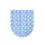 Blue Mermaid Scales Pattern Print Toilet Lid Cover