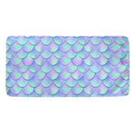 Blue Mermaid Scales Pattern Print Towel