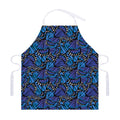 Blue Monarch Butterfly Wings Print Adjustable Apron