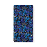 Blue Monarch Butterfly Wings Print Baby Crib Sheet