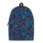 Blue Monarch Butterfly Wings Print Backpack
