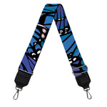 Blue Monarch Butterfly Wings Print Bag Strap